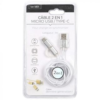 Cable USB 2en1 Micro USB - PRIMOR - 1 unidad 3664944066767