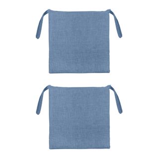 Set 2 cuscini sedia 39x39 cm - azzurro