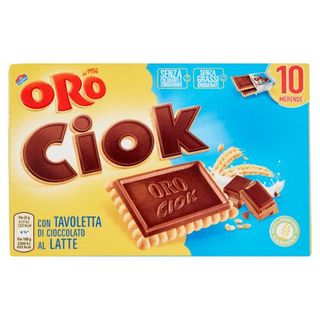 Oro Ciok Biscotto Con Tavoletta Di Cioccolato Al Latte - 10 X 25 G