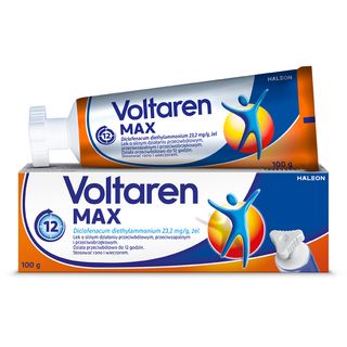 Voltaren Max Lek Żel przeciwbólowy przeciwzapalny i przeciwobrzękowy diklofenak dietyloamoniowy 23,2 mg/g 100 g