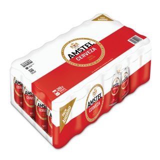 Cerveza Amstel 100% Malta Pack 28 Latas 33 Cl.
