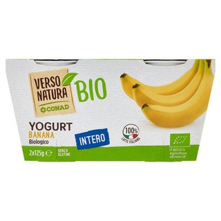 CONAD VERSO NATURA Yogurt Intero Banana Biologico 2 x 125 g - 8003170055124