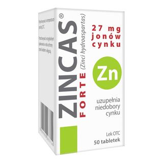 Zincas forte, 27 mg jonów cynku, tabletki, 50 szt.