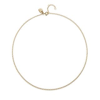 Cadena Corta Eslabón Pequeño Bañada En Oro 18K Oro S