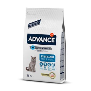 Advance Adult Sterilized Pavo Y Cebada Pienso Para Gatos 3Kg