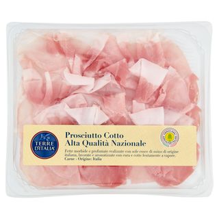 Terre D'Italia Prosciutto Cotto Alta Qualità Nazionale 120 G