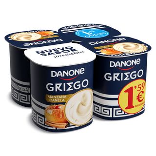 Yogur Griego Sabor Manzana Y Canela Pack 4 X 120 G