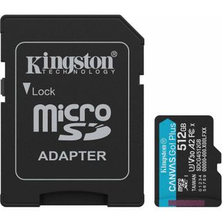 MicroSD Kingston 512GB con adattatore Canvas Go Plus Gen4 200MB/s A2 U3 V30  - SCMKIGSDCG4512G