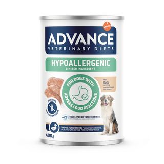 400 g Advance Veterinary Diets Hypoallergenic Pato Limited Ingredient Comida Húmeda para perros