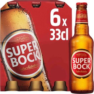Cerveja com Álcool Super Bock (emb. 6 x 33 cl)