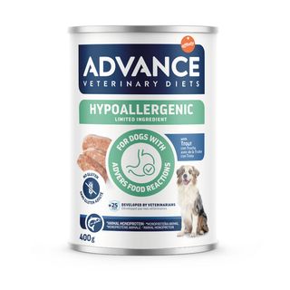 400 g Advance Veterinary Diets Hypoalelergenic Limited Ingredient Trucha Comida Húmeda para perros