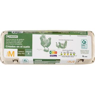 Huevo Fresco M Eroski Cartón 12 Uds. (25540139)