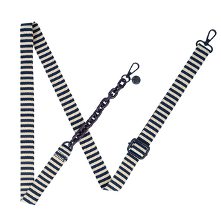 Lanyard con Cadena de Rayas Negras - Colgante para Móvil y Bolso