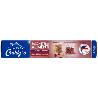 Caddy's Sacchi Alimenti Doppia Zip L