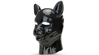 Latex Pig Hood Prowler Red Black- Maska lateksowa- Głowa Świni
