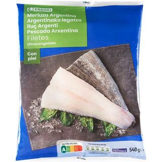 Filete De Merluza Con Piel Eroski, Bolsa 540 G