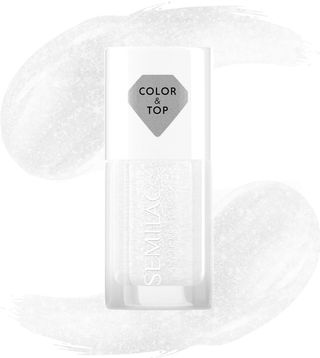 Semilac Top i lakier klasyczny 2w1 Silver Blush 7ml