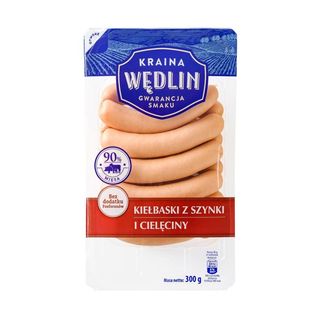 Kraina Wędlin Kiełbaski z szynki i cielęciny 300g