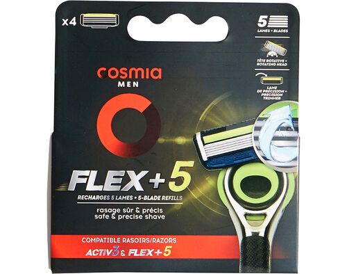 RECARGAS COSMIA MEN FLEX 5 LÂMINAS 4UN