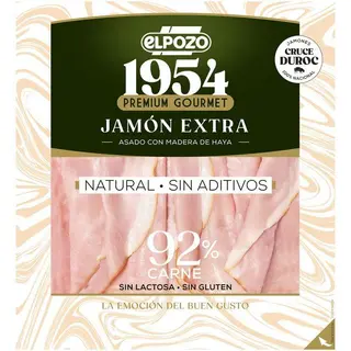 Jamón Asado Natural Sin Aditivos El Pozo 1954, Bandeja 130 G