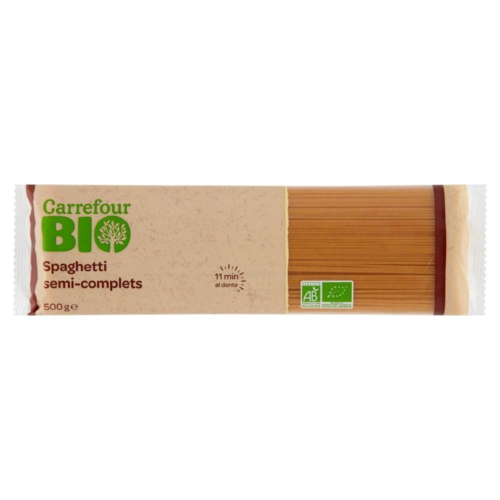 Carrefour Bio Spaghetti Semi-Whole Wheat 500g