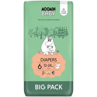 MOOMIN Fraldas Tamanho 6 Big Pack - 51 un.