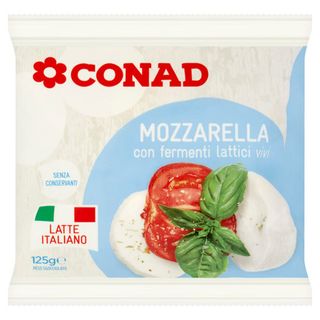 CONAD Mozzarella con fermenti lattici vivi 125 g - 8003160410407