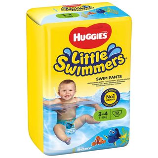 Cuecas Banho Little Swimmers 7-15kgs T3-4 Huggies (emb. 12 un)