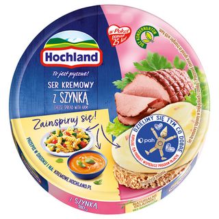Hochland Ser topiony w krążku z szynką, 180 g