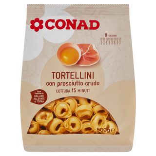 CONAD Tortellini con prosciutto crudo 500 g - 8003170033481