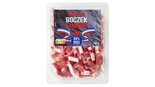 Auchan - Boczek wieprzowy wędzony kostka - 150 g