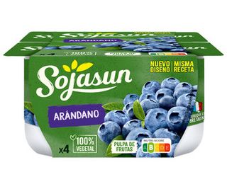 Especialidad de Soja con Pulpa de Arándanos Sojasun 4 X 100 G.