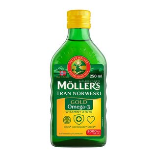 Mollers Gold Tran Norweski, płyn o smaku cytrynowym, 250 ml