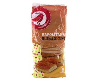 Napolitana Rellena De Crema X8 Auchan 320 G