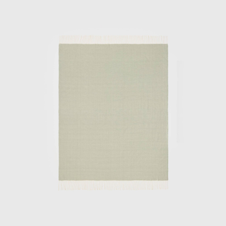 Manta Tejido Espiga Flecos Cachi Verde 130x170 cm
