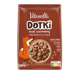Vitanella Płatki śniadaniowe Dotki smak czekoladowy 500 g