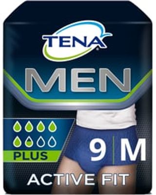 Cueca incontinência Tena men plus Tamanho M 9 unidades