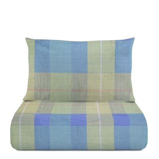 Parure copripiumino singolo - quadri cotone