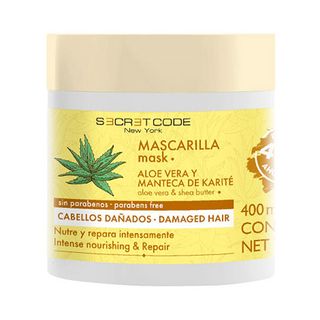 Mascarilla Aloe Vera Manteca Karité Cabellos Dañados 400Ml Secret Code (8420282047517)