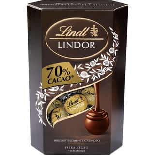 Lindt Bombons Recheados com Chocolate Extra Preto Lindor embalagem 200 g - 20602302505