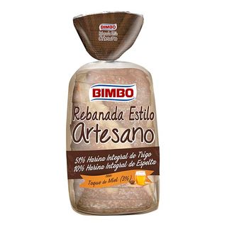 Bimbo pan de molde rebanada estilo artesano integral 550 g
