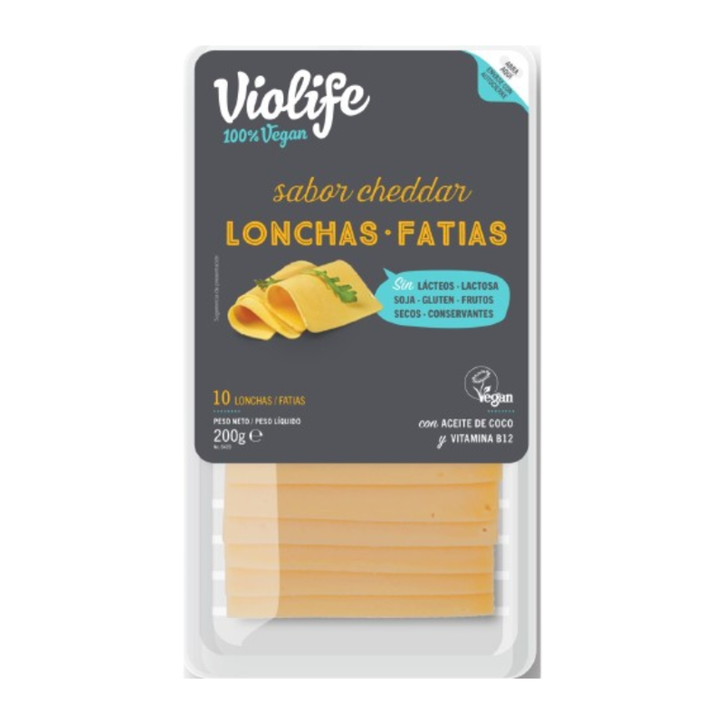 Violife Queijo Vegan Cheddar Fatiado 200g