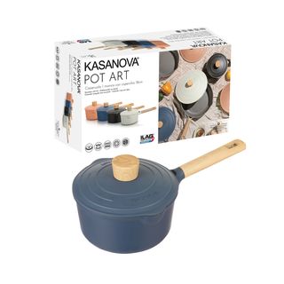 Casseruola 18 cm con coperchio blu - Pot Art