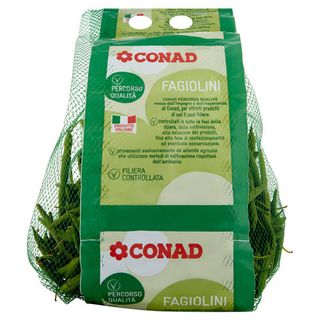 CONAD Percorso Qualità Fagiolini Filiformi Fini Italia Cat. I 750 g - 8003160001797