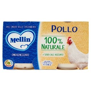 Mellin Pollo 100% Naturale Omogeneizzato 2 X 120 G 