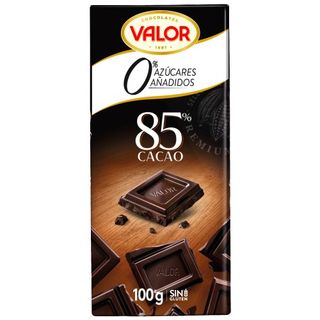 Choc. Negro 85% S/Azucar Valor 100 Gr