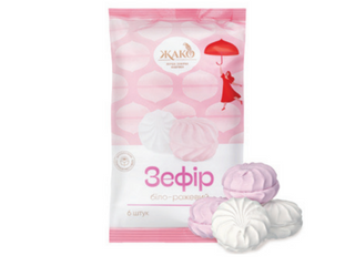 Zefir biało-różowy "JAKO" 350g