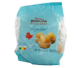 Magdalenas Sin Gluten Auchan X10 350G
