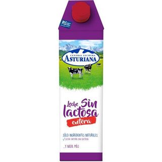 Leche Entera Sin Lactosa Asturiana, Brik 1 L. (19621325)