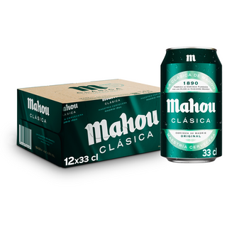 Cerveza Mahou Clásica Pack De 12 Latas De 33 Cl.